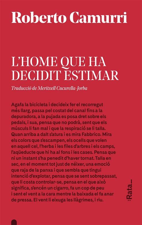 L'HOME QUE HA DECIDIT ESTIMAR | 9788416738533 | CAMURRI, ROBERTO | Llibreria Online de Tremp