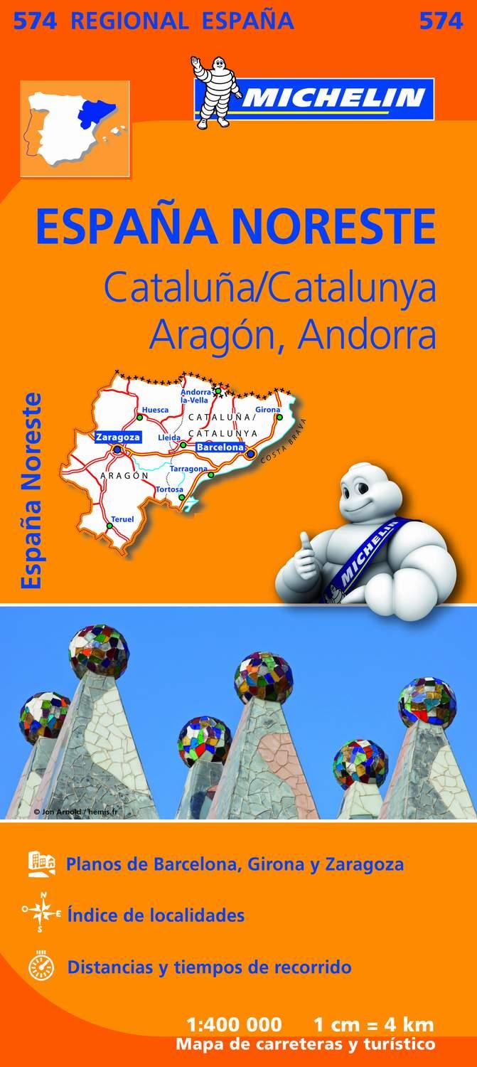 MAPA REGIONAL CATALUÑA,/CATALUNYA, ARAGÓN, ANDORRA | 9782067184251 | VARIOS AUTORES | Llibreria Online de Tremp