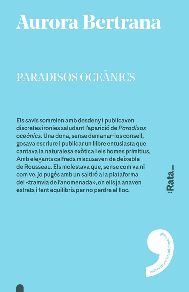 PARADISOS OCEÀNICS | 9788416738335 | AURORA BERTRANA | Llibreria Online de Tremp