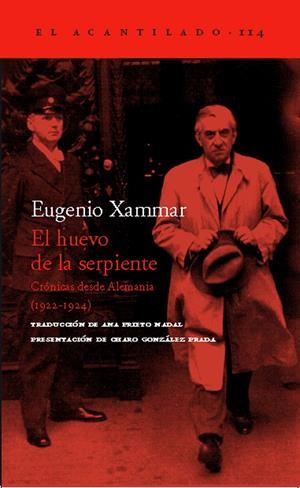 HUEVO DE LA SERPIENTE: CRONICAS DESDE ALEMANIA | 9788496489165 | XAMMAR, EUGENIO | Llibreria Online de Tremp