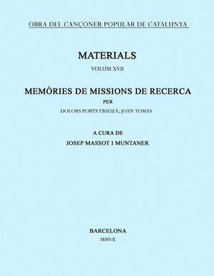 MATERIALS MEMORIES DE MISSIONS DE RECERCA | 9788484158998 | PORTA I BAUZA, DOLORS; TOMAS, JOAN