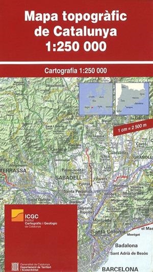 MAPA [PLEGAT] TOPOGRAFIC DE CATALUNYA 1:250.000 -I | 9788439393726 | Llibreria Online de Tremp