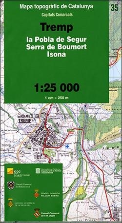 MAPA TOPOGRÀFIC DE CATALUNYA 1:25 000. CAPITALS COMARCALS. 35 - TREMP | 9788439394990 | Llibreria Online de Tremp
