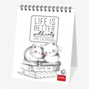 CALENDARI SOBRETAULA LEGAMI 2019 LIFE IS BETTER WITH CATS | 8052783611678
