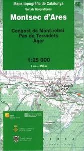 ICC25 - MONTSEC D'ARES. MAPA TOPOGRÀFIC 1:25000 | 9788439399704 | Llibreria Online de Tremp