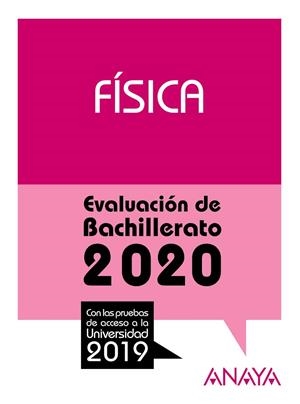 FÍSICA.EVALUACIÓN DE BACHILLERATO 2020 | 9788469873205 | GARCÍA ÁLVAREZ, Mª LUZ/PLATERO MUÑOZ, Mª PAZ | Llibreria Online de Tremp
