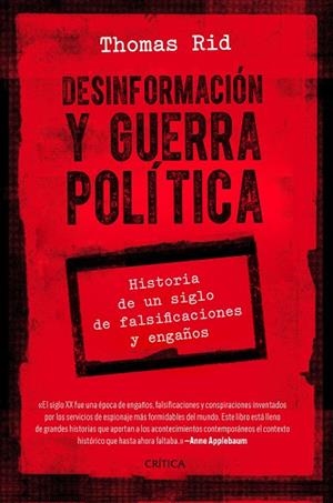 DESINFORMACIÓN Y GUERRA POLÍTICA | 9788491992776 | RID, THOMAS | Llibreria Online de Tremp