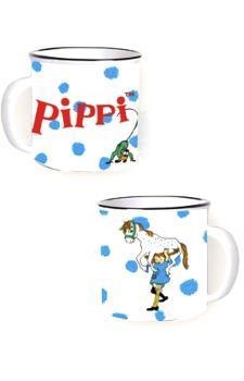 TASSA PIPPI AMB FONS BLANC I LLUNES BLAVES | 8437020229104