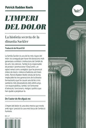 L'IMPERI DEL DOLOR | 9788417339739 | KEEFE, PATRICK RADDEN | Llibreria Online de Tremp