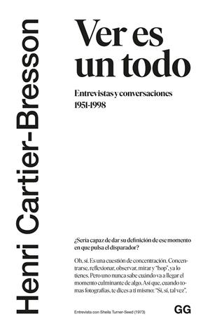VER ES UN TODO | 9788425227578 | CARTIER-BRESSON, HENRI | Llibreria Online de Tremp