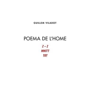 POEMA DE L'HOME | 9788413033822 | VILADOT PUIG, GUILLEM