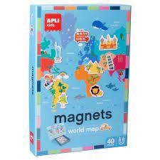 JOC MAGNÈTIC MAPA DEL MÓN  40 PECES APLI KIDS | 8410782164944 | Llibreria Online de Tremp