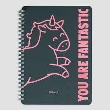 LLIBRETA A4 UNICORN NEGRA "YOU ARE FANTASTIC" | 8445641035097