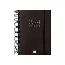 AGENDA ANUAL 2024 PAGINA DIA E10 1DP NEGRE OPAC | 8422952368212 | Llibreria Online de Tremp