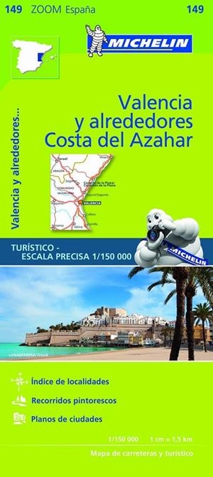 MAPA ZOOM VALENCIA Y ALREDEDORES, COSTA DEL AZAHAR | 9782067218253 | VARIOS AUTORES | Llibreria Online de Tremp