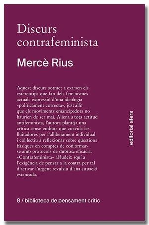 DISCURS CONTRAFEMINISTA | 9788418618758 | RIUS SANTAMARIA, MERCÈ | Llibreria Online de Tremp