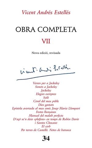 OBRA COMPLETA REVISADA, VOLUM 7 | 9788417469306 | ANDRÉS ESTELLÉS, VICENT | Llibreria Online de Tremp