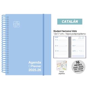 AGENDA ESCOLAR 25/26 CAT. POLI. BLAU PASTEL | 8412885249450 | Llibreria Online de Tremp