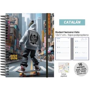 AGENDA ESCOLAR 25/26 CAT. POLIP. SKATEBOARD CITY | 8412885249313 | Llibreria Online de Tremp