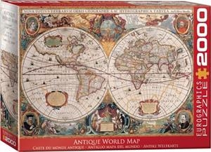 PUZLE MAPA MUNDIAL ANTIC 2000 PECES | 628136119979 | Llibreria Online de Tremp