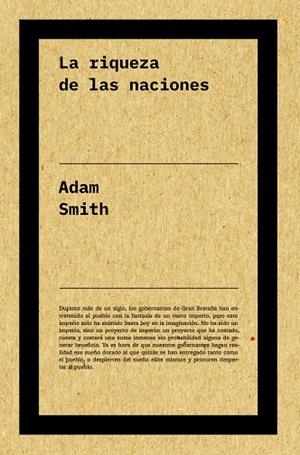 LA RIQUEZA DE LAS NACIONES | 9788417893965 | SMITH, ADAM | Llibreria Online de Tremp