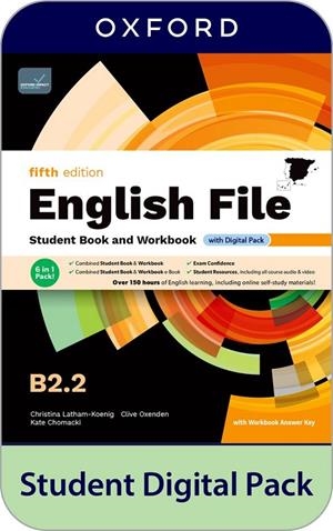 ENGLISH FILE 5TH EDITION B2.2. STUDENT'S BOOK AND WORKBOOK AND DIGITAL WITH KEY | 9780194144728 | LATHAM-KOENIG, CHRISTINA/OXENDEN, CLIVE/CHOMACKI, KATE | Llibreria Online de Tremp
