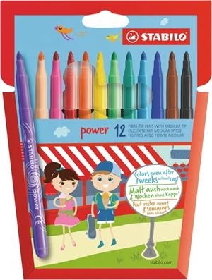 STABILO POWER ESTOIG DE 12 COLORS | 3168070280122 | Llibreria Online de Tremp