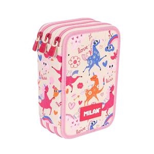 PLUMIER 3 PISOS AMB CONTINGUT SÈRIE ESPECIAL FLOWICORN, BEIX | 8411574115533 | Llibreria Online de Tremp