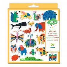 DJECO – PEGATINES DE FELTRE ANIMALS (60 UNITATS) | 3070900009509 | Llibreria Online de Tremp