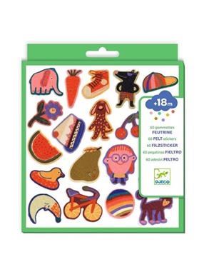 DJECO – PEGATINES DE FELTRE ELS DIVERTITS (60 UNITATS) | 3070900009516 | Llibreria Online de Tremp