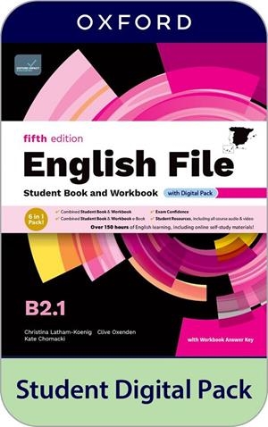 ENGLISH FILE 5TH EDITION B2.1. STUDENT'S BOOK AND WORKBOOK AND DIGITAL WITH KEY | 9780194143097 | LATHAM-KOENIG, CHRISTINA/OXENDEN, CLIVE/CHOMACKI, KATE | Llibreria Online de Tremp