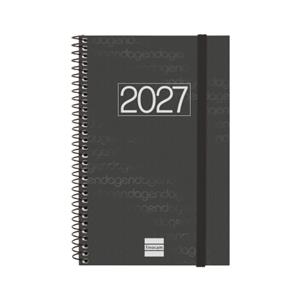 AGENDA ESPIRAL YEAR E10 2027 NEGRE SEMANA VISTA HORITZONTAL_CAST | 8422952426585 | Llibreria Online de Tremp