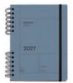 AGENDA ESPIRAL WIRE-O 2027 SETMANA VISTA HORITZONTAL GRIS_CAST | 8422593346426 | Llibreria Online de Tremp