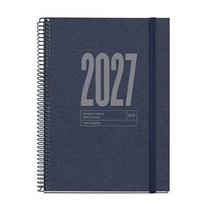 AGENDA 2027 ESPIRAL PLUS SETMANA VISTA HORITZONTAL BLAU L | 8422593348154 | Llibreria Online de Tremp