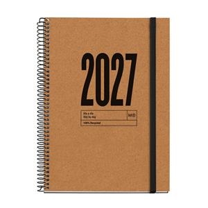 AGENDA 2027 ESPIRAL PLUS DIA VISTA MARRÓ L | 8422593348062 | Llibreria Online de Tremp