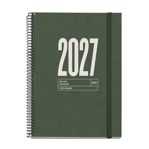 AGENDA 2027 ESPIRAL PLUS DIA VISTA VERD FOSC L | 8422593348109 | Llibreria Online de Tremp
