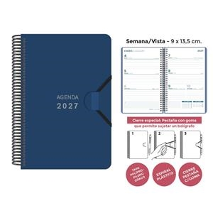 AGENDA 2027 COLOR BLAU MARÍ SENFORT SETMANA VISTA | 8412885261094 | Llibreria Online de Tremp