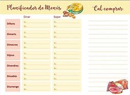 BLOC PLANIFICADOR DE MENÚS | 8437005675667 | Llibreria Online de Tremp