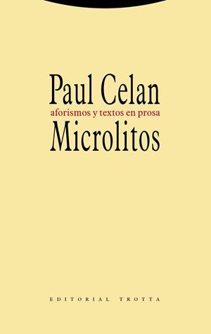 MICROLITOS: AFORISMOS Y TEXTOS EN PROSA | 9788498795264 | CELAN, PAUL