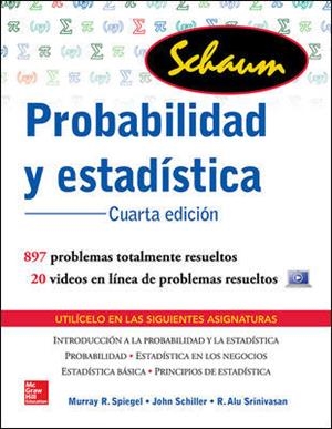 PROBABILIDAD Y ESTADÍSTICA SCHAUM | 9786071511881 | Llibreria Online de Tremp
