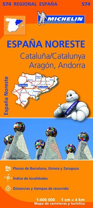 MAPA REGIONAL CATALUÑA,/CATALUNYA, ARAGÓN, ANDORRA | 9782067184251 | VARIOS AUTORES | Llibreria Online de Tremp